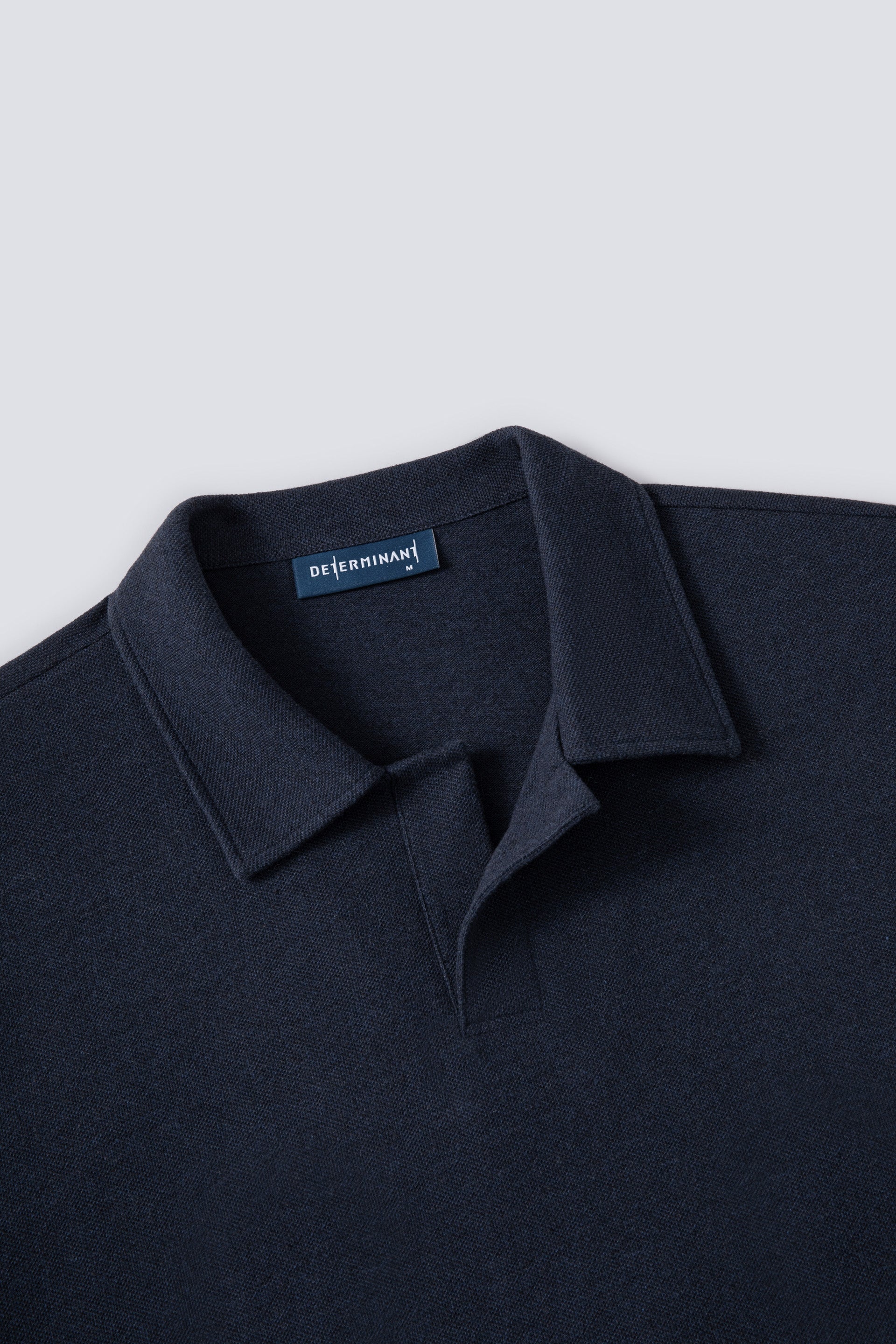 Polo Col Camp Coton-Chanvre | Bleu Marine EB1244