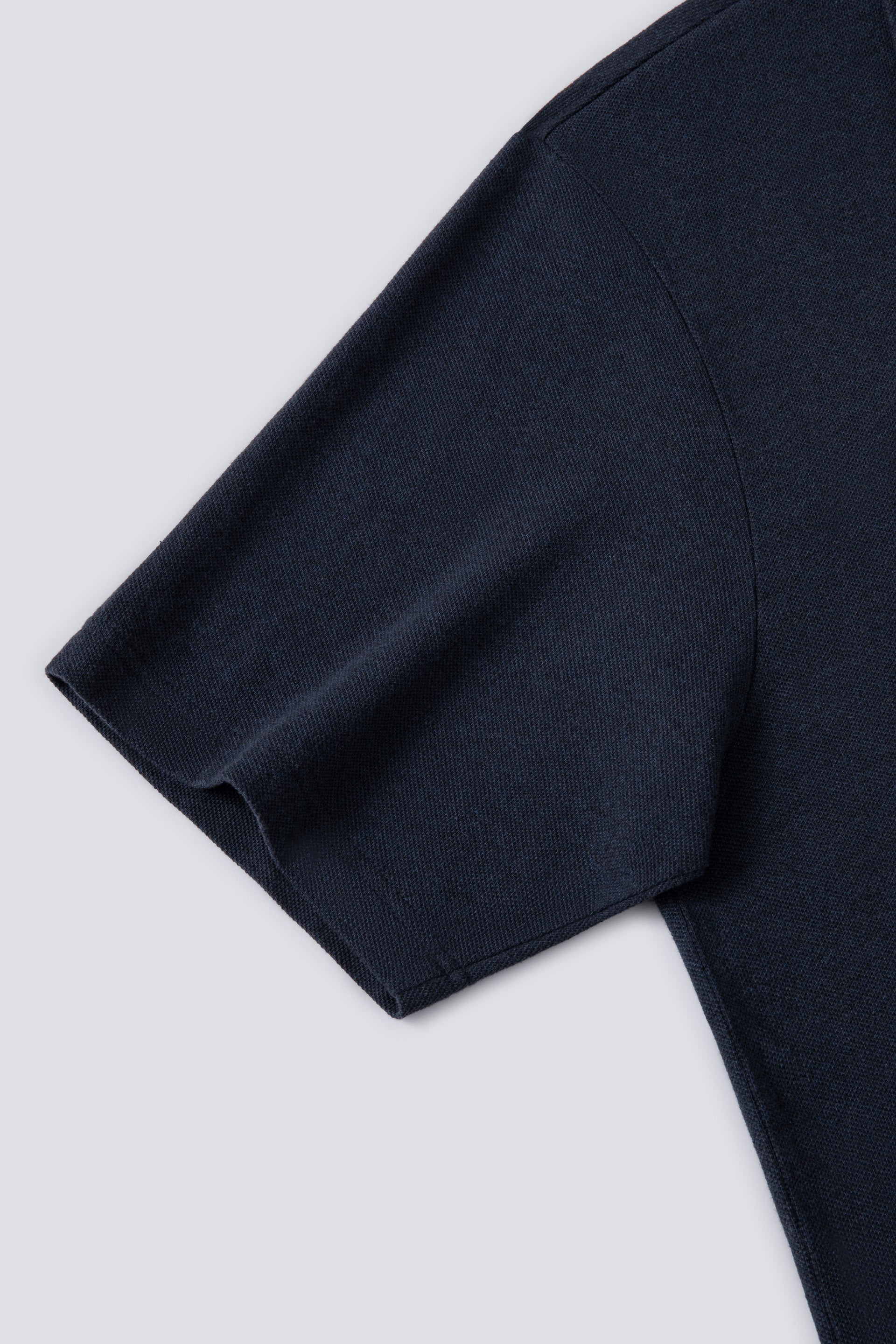 Polo Col Camp Coton-Chanvre | Bleu Marine EB1244
