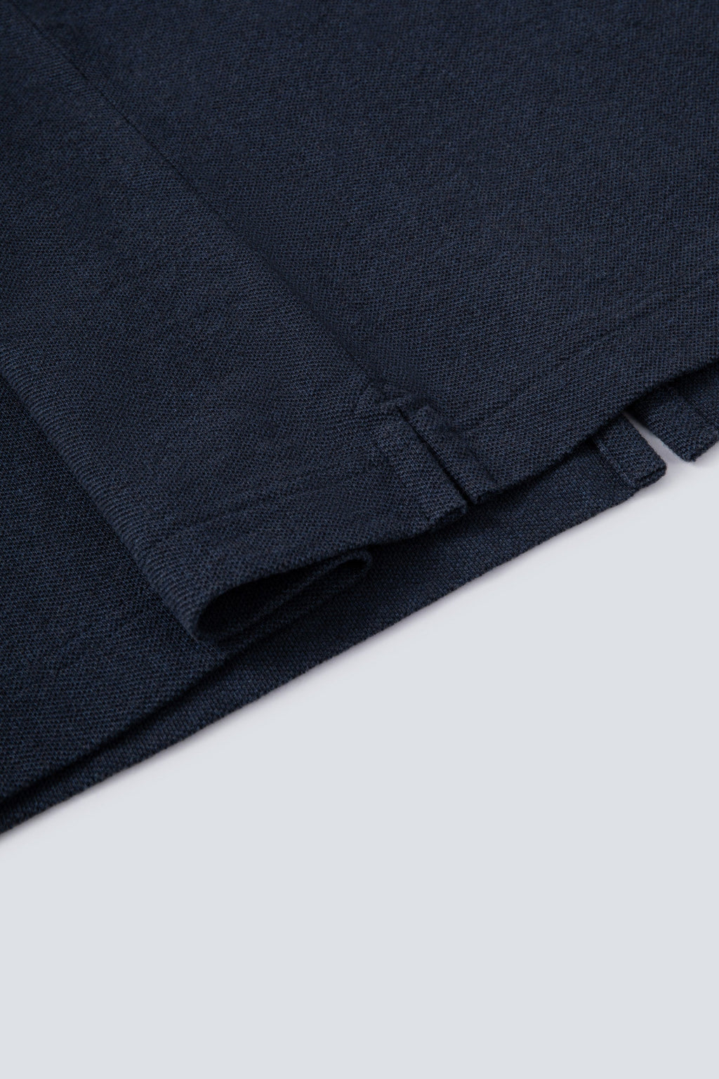 Polo Col Camp Coton-Chanvre | Bleu Marine EB1244