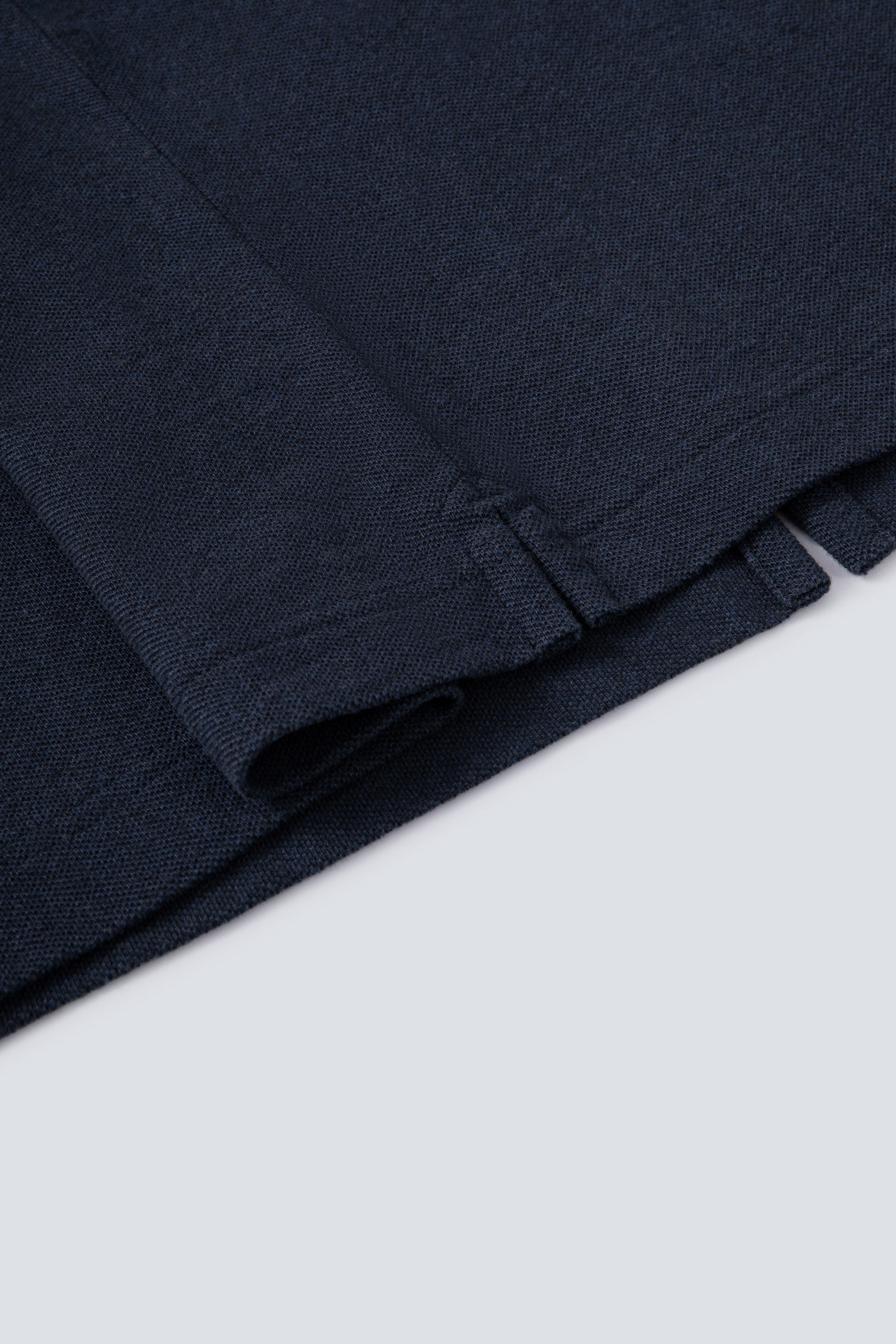 Polo Col Camp Coton-Chanvre | Bleu Marine EB1244
