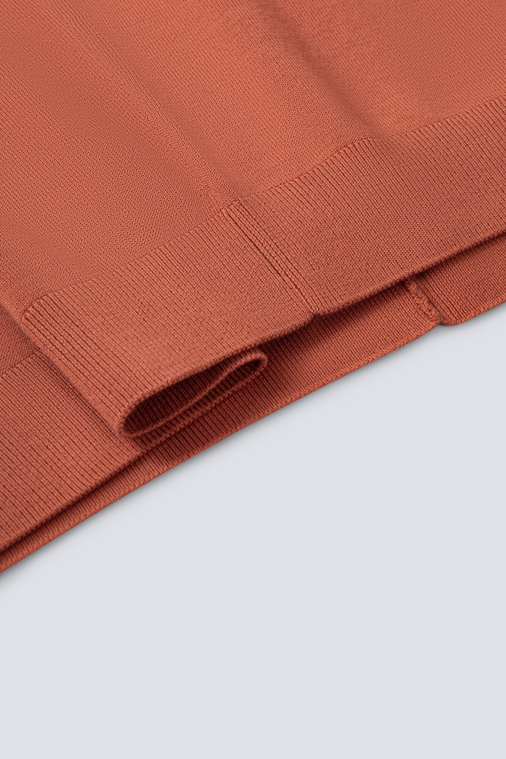 Polo en tricot plat sans boutonnage | Rouille orangée PT1447