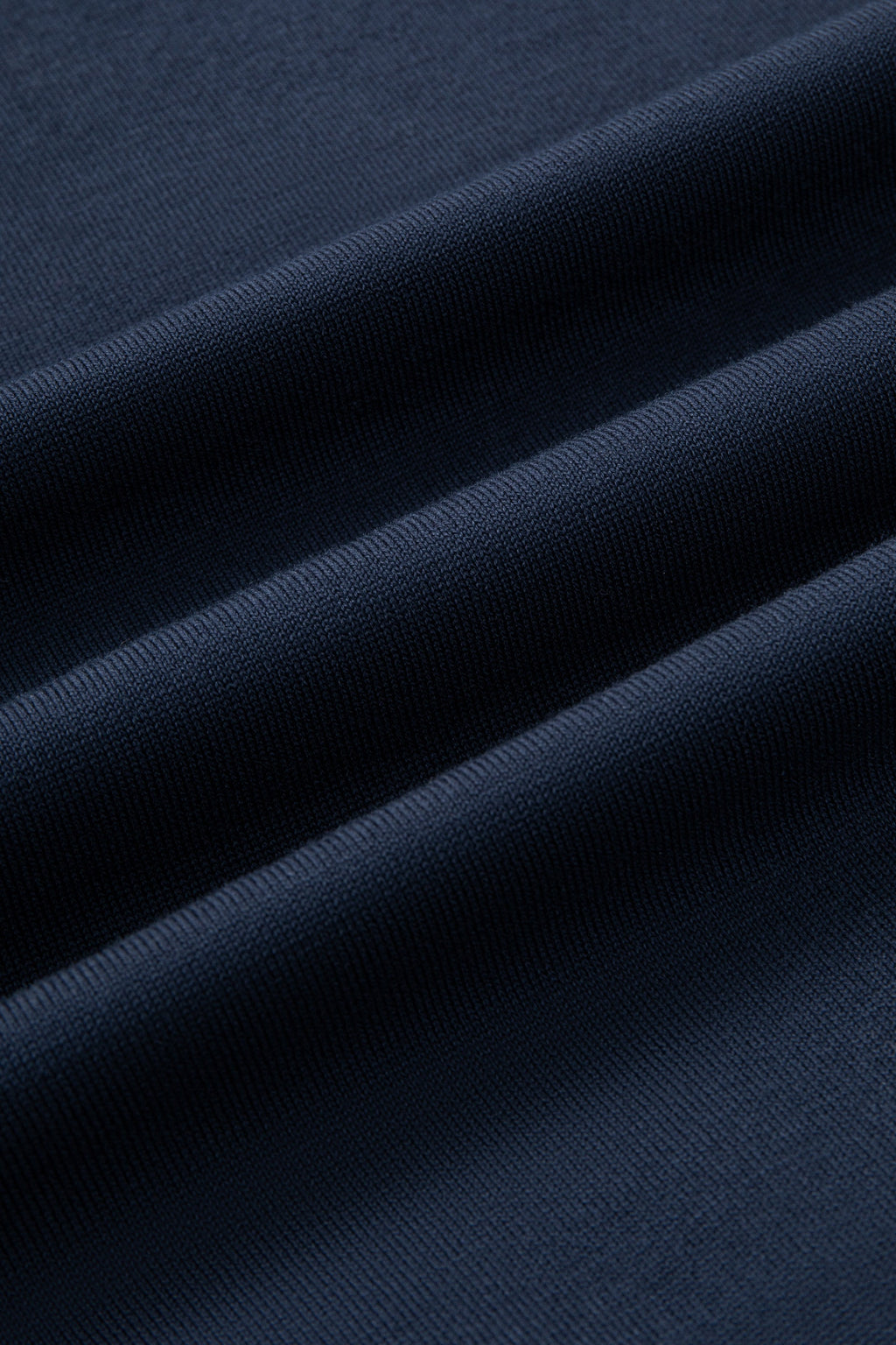 Polo en maille plate à trois boutons | Bleu Marine 14036N
