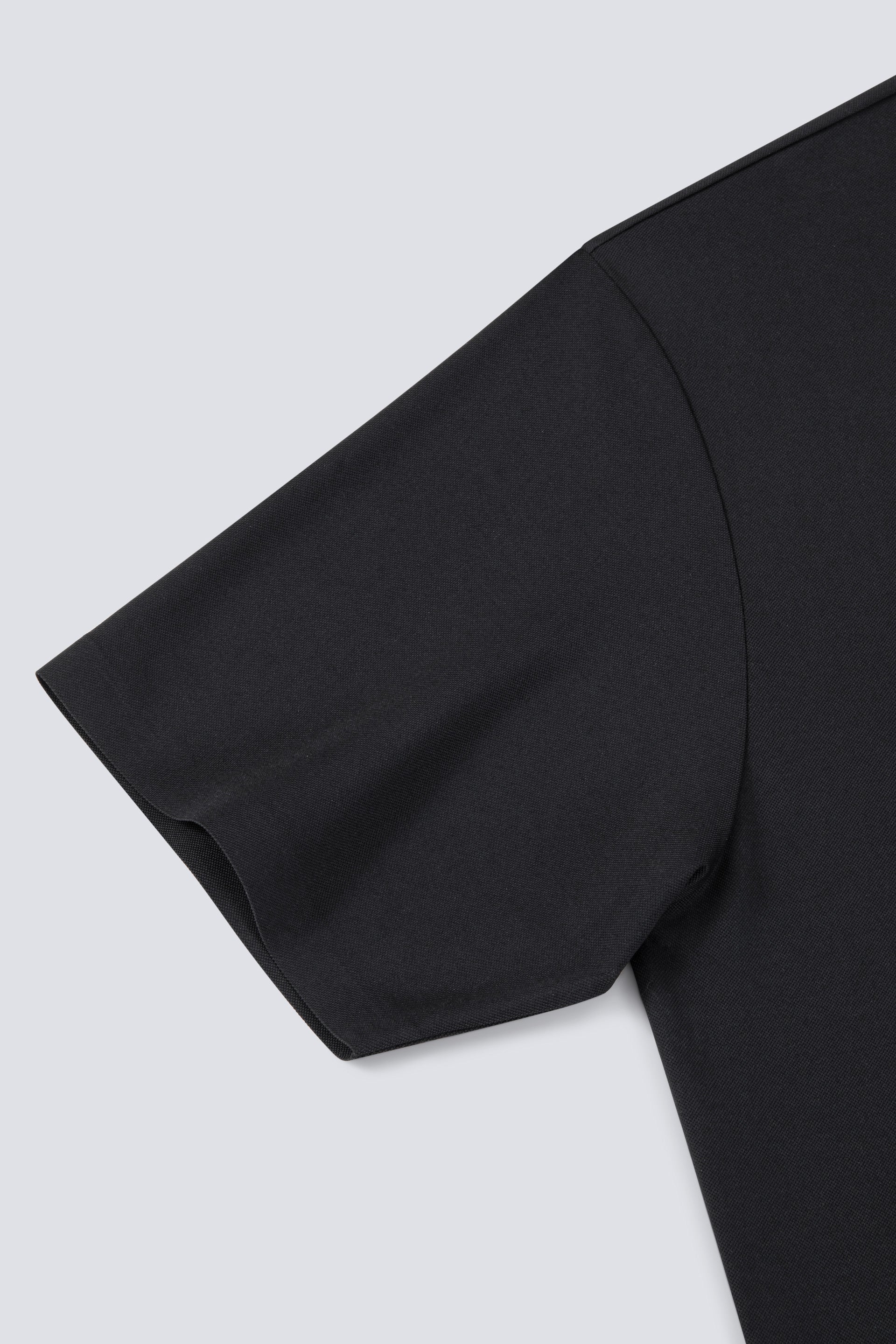 Polo piqué avec patte de boutonnage cachée | Noir BKFD01