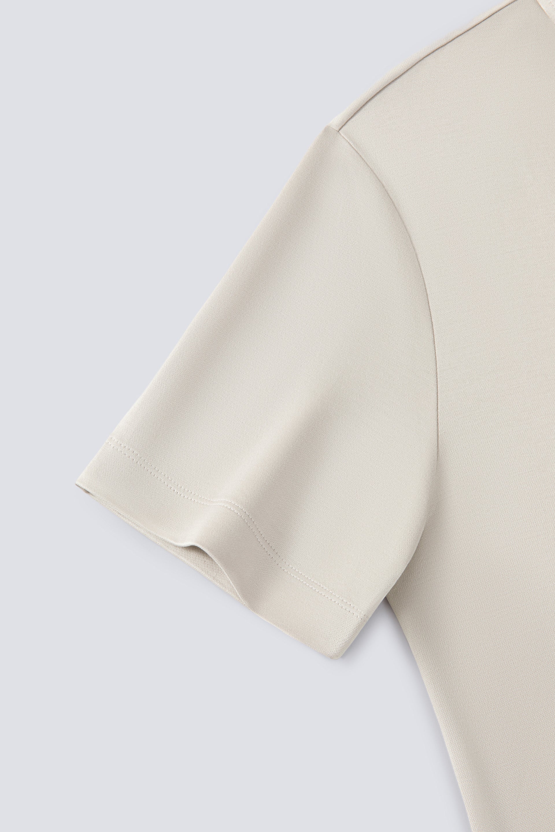 Polo jacquard coton-soie | Gris argenté PT1400