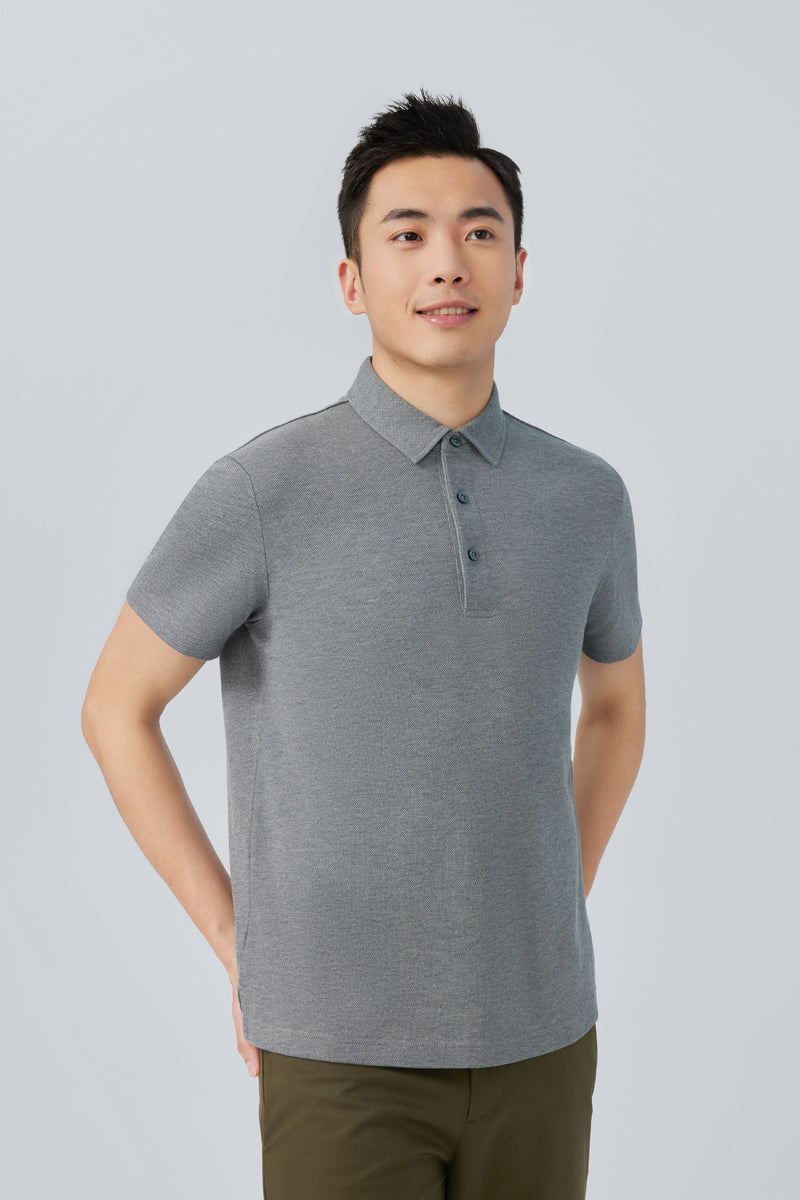 Polo piqué | Gris foncé EBCG30
