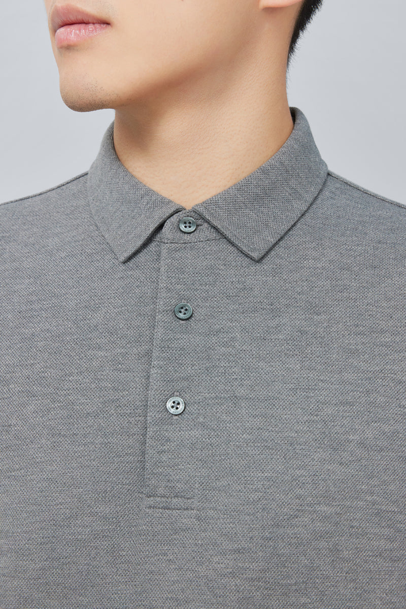 Polo piqué | Gris foncé EBCG30