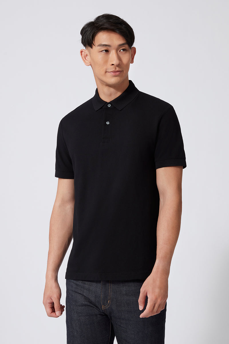 Polo piqué | Noir BKFD01