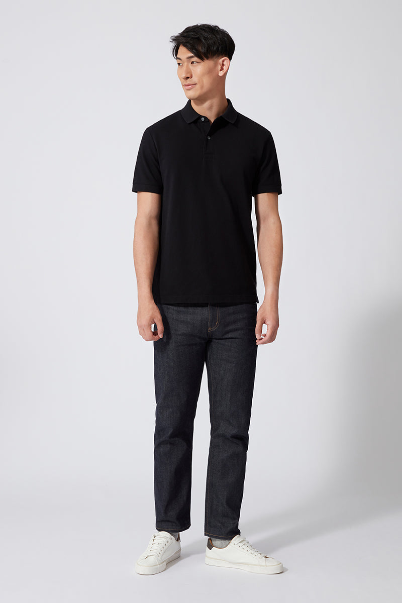 Polo piqué | Noir BKFD01