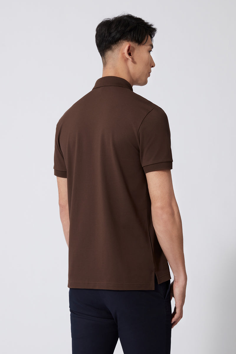 Polo piqué | Marron BRE046
