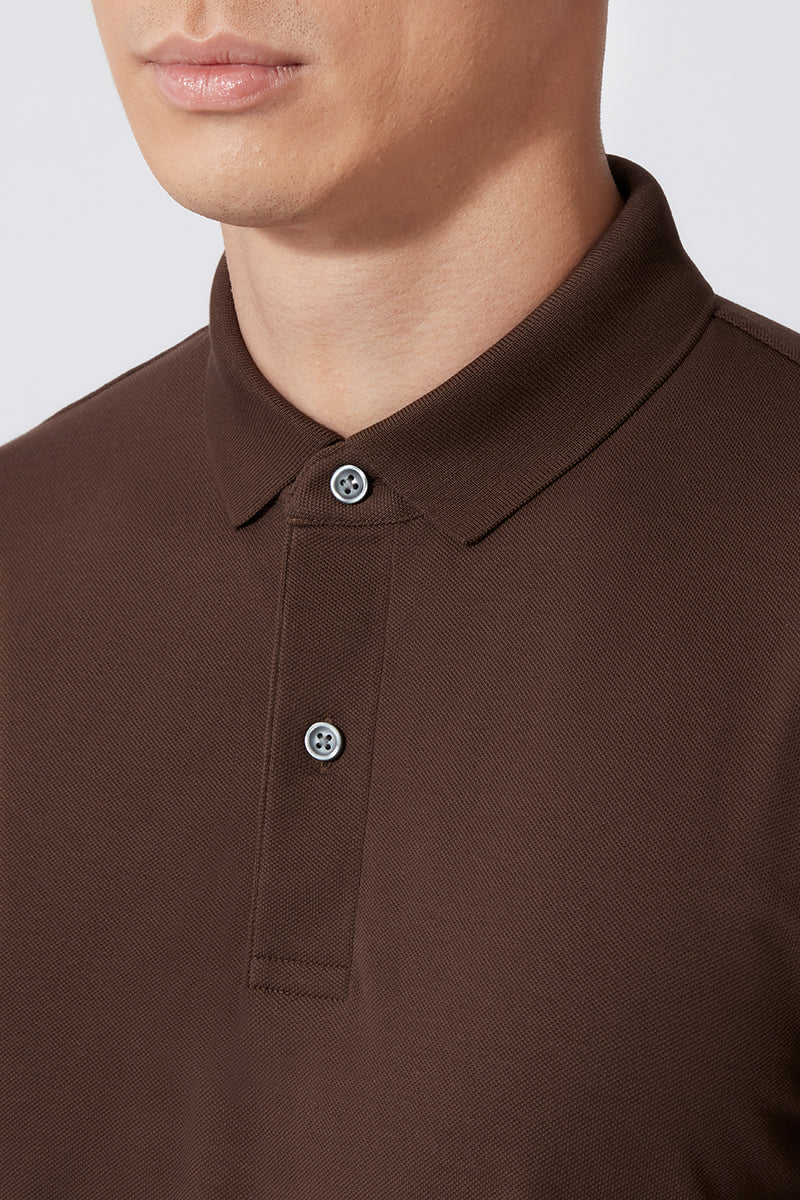 Polo piqué | Marron BRE046