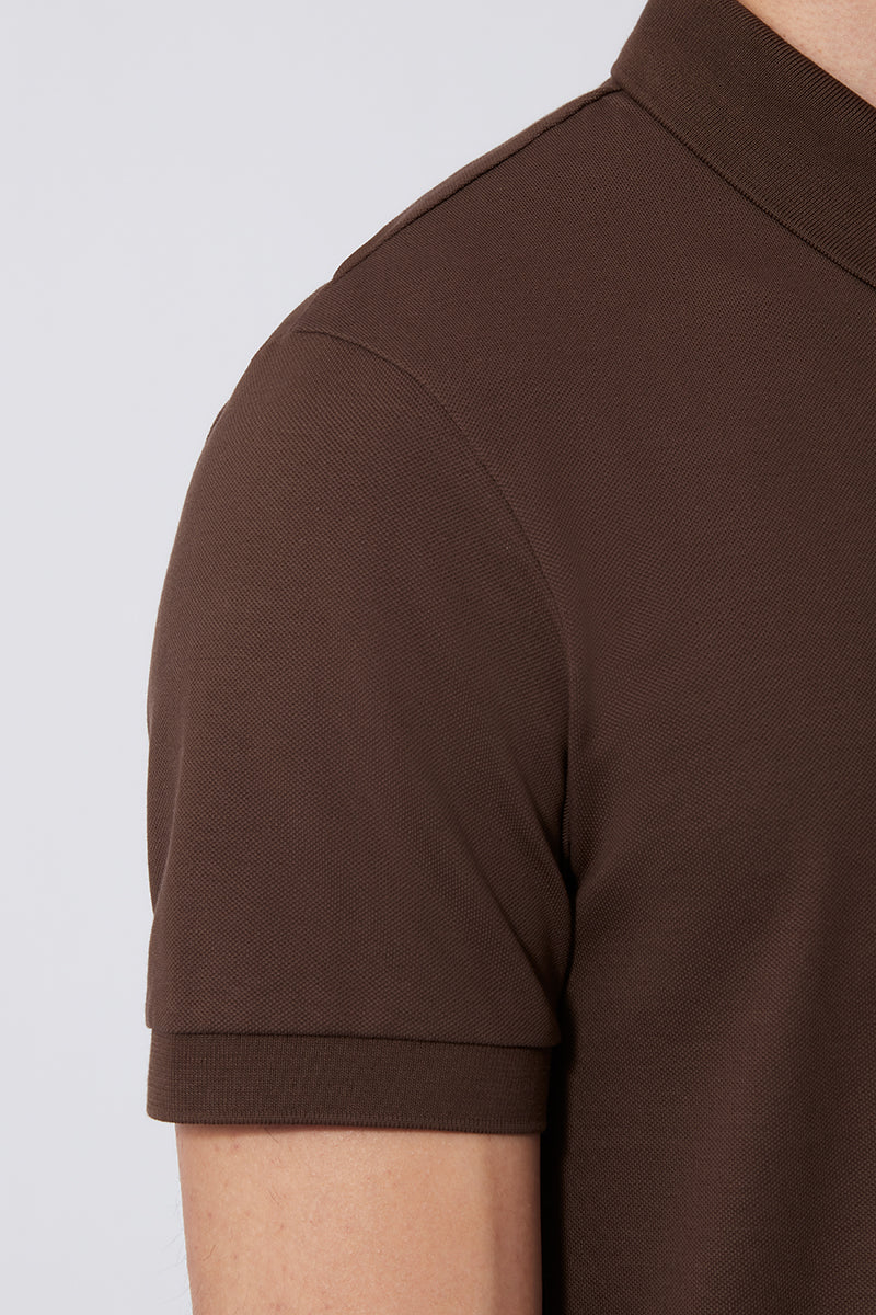 Polo piqué | Marron BRE046