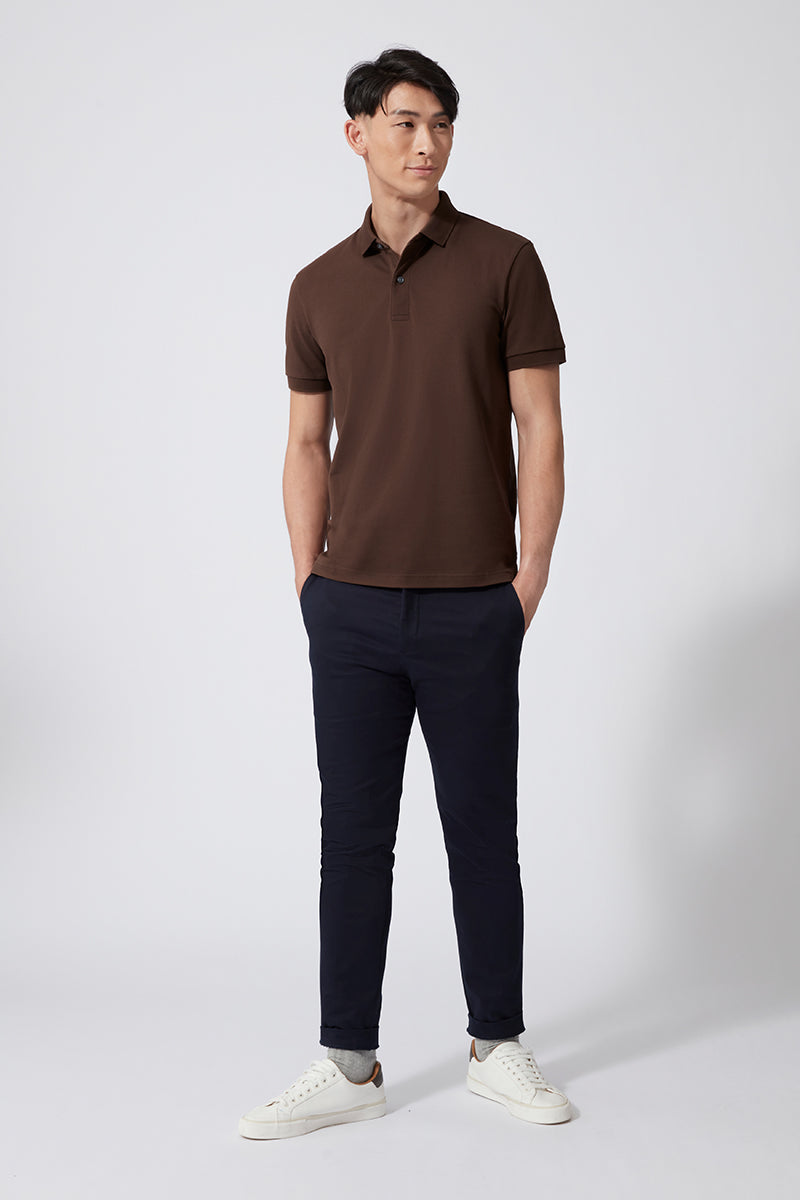 Polo piqué | Marron BRE046