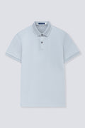 Polo piqué ultra-doux à pointes | Bleu gris BLE251