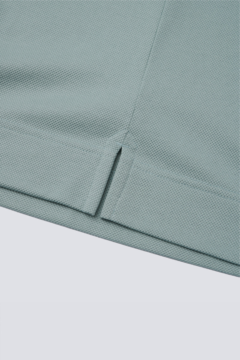 Polo sans bouton en piqué | Vert GYE111