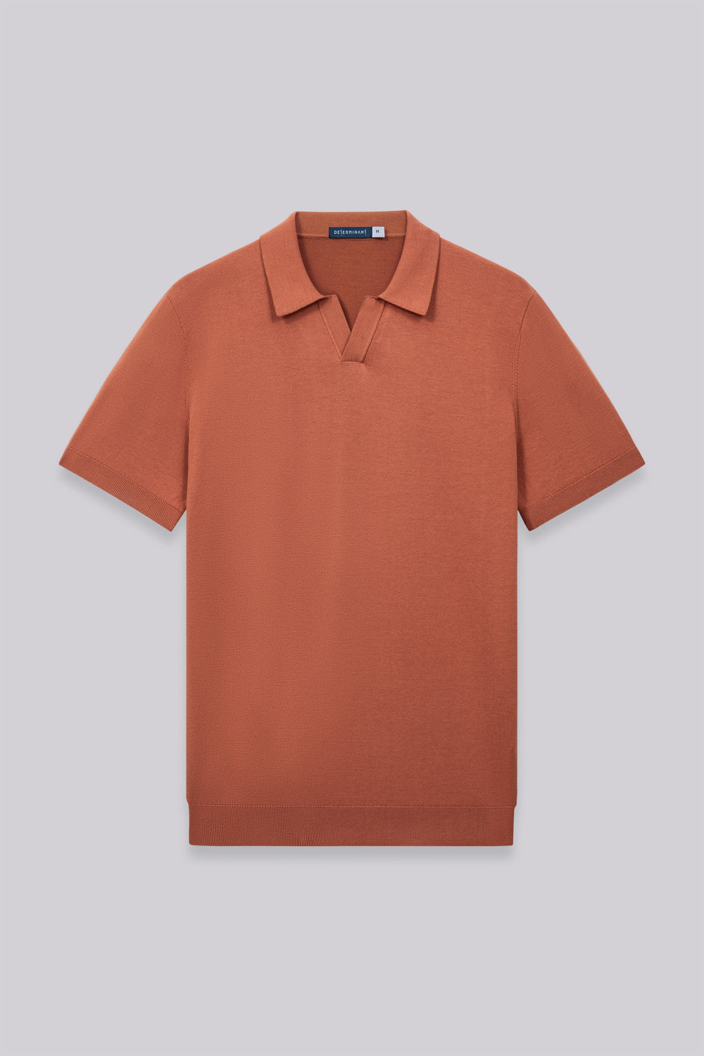Polo en tricot plat sans boutonnage | Rouille orangée PT1447