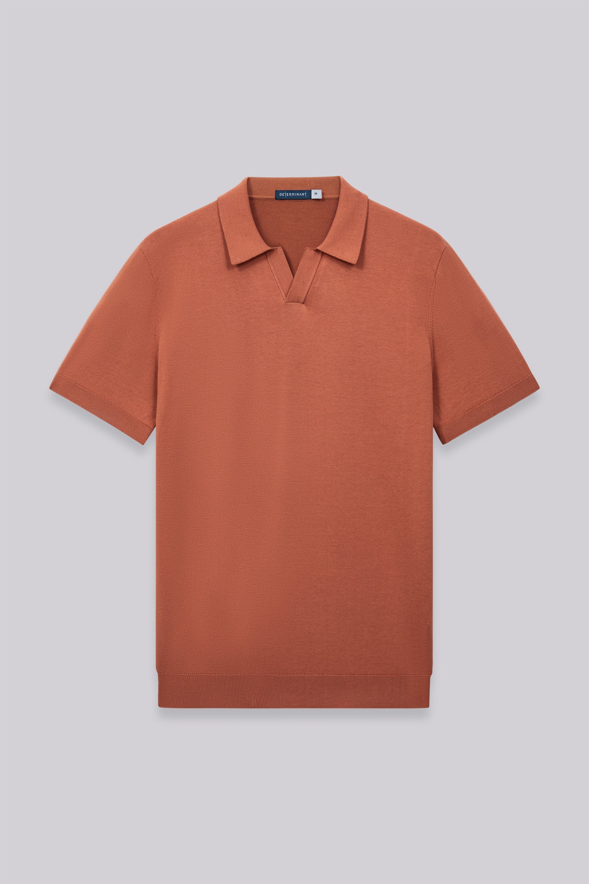 Polo en tricot plat sans boutonnage | Rouille orangée PT1447
