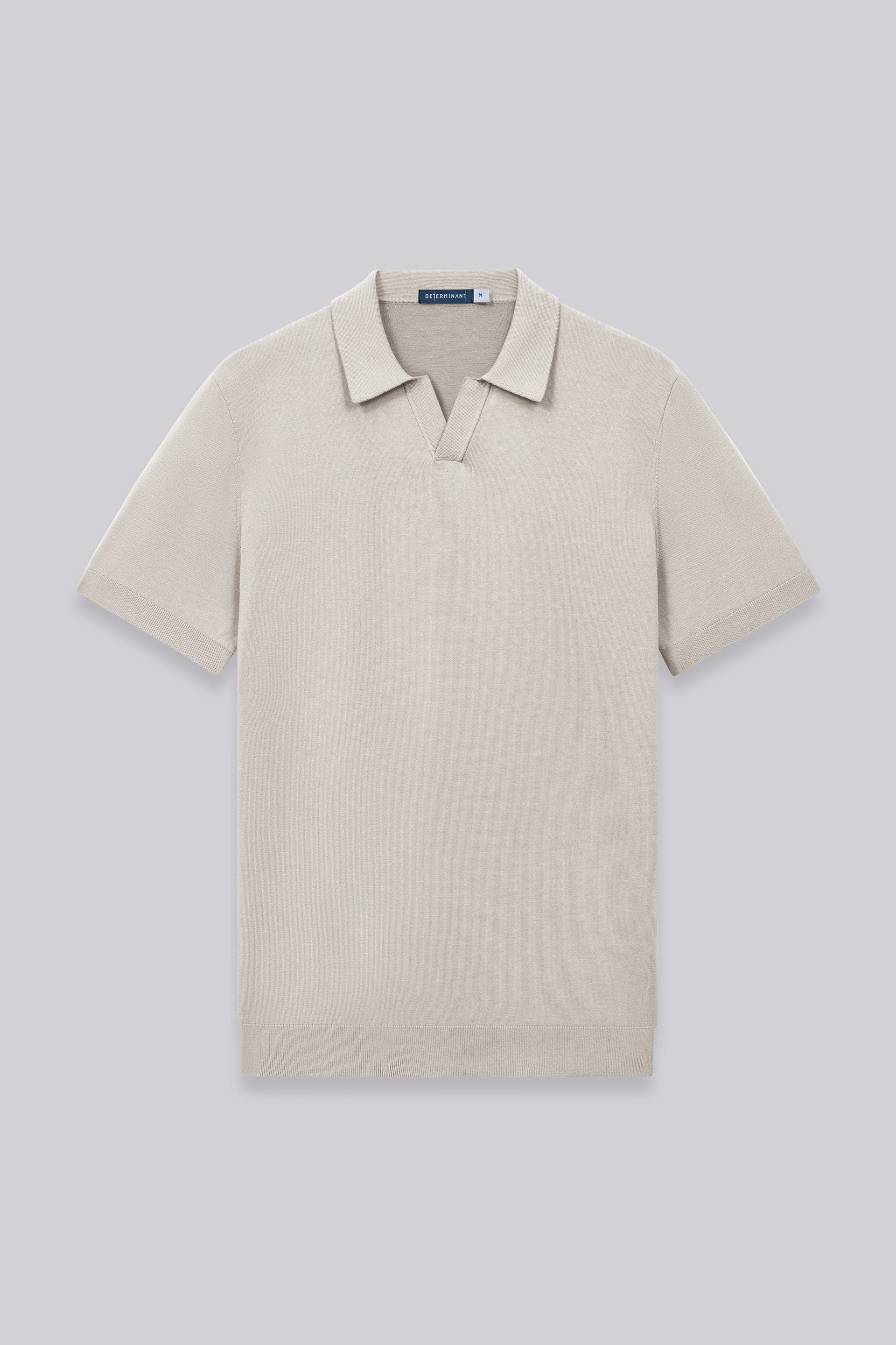 Polo en maille plate sans boutons | Gris argenté PT1400