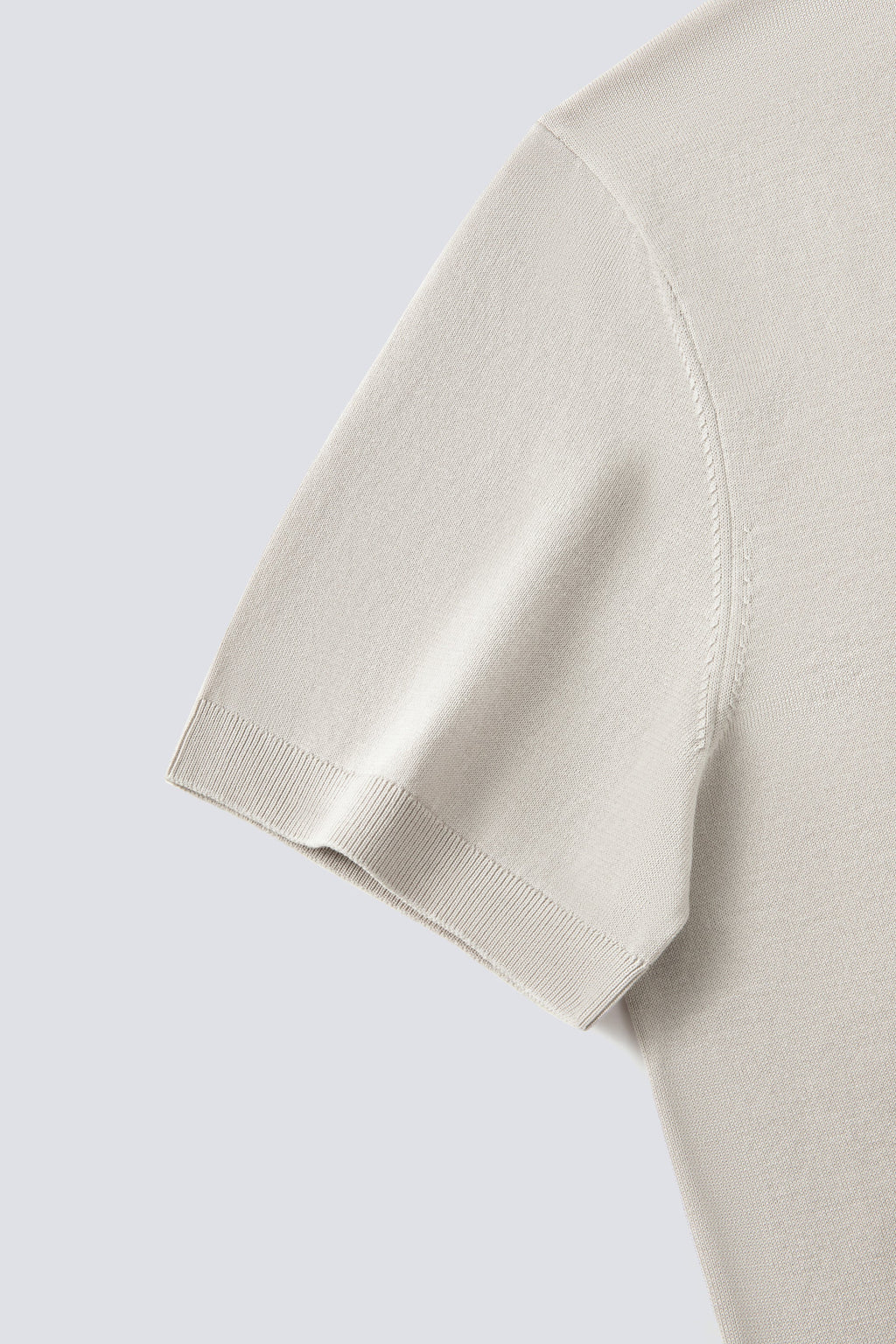 Polo en maille plate sans boutons | Gris argenté PT1400