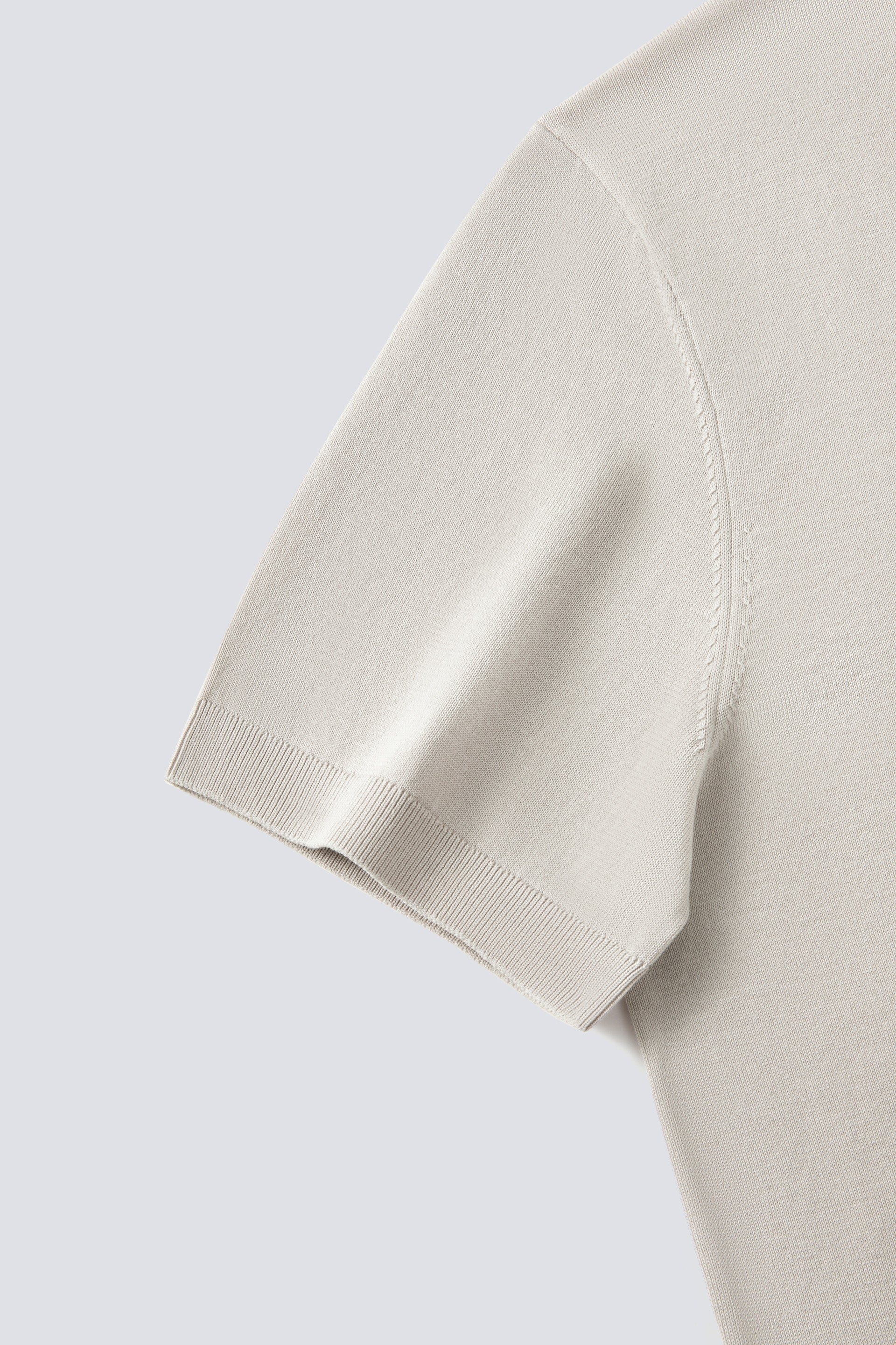 Polo en maille plate sans boutons | Gris argenté PT1400