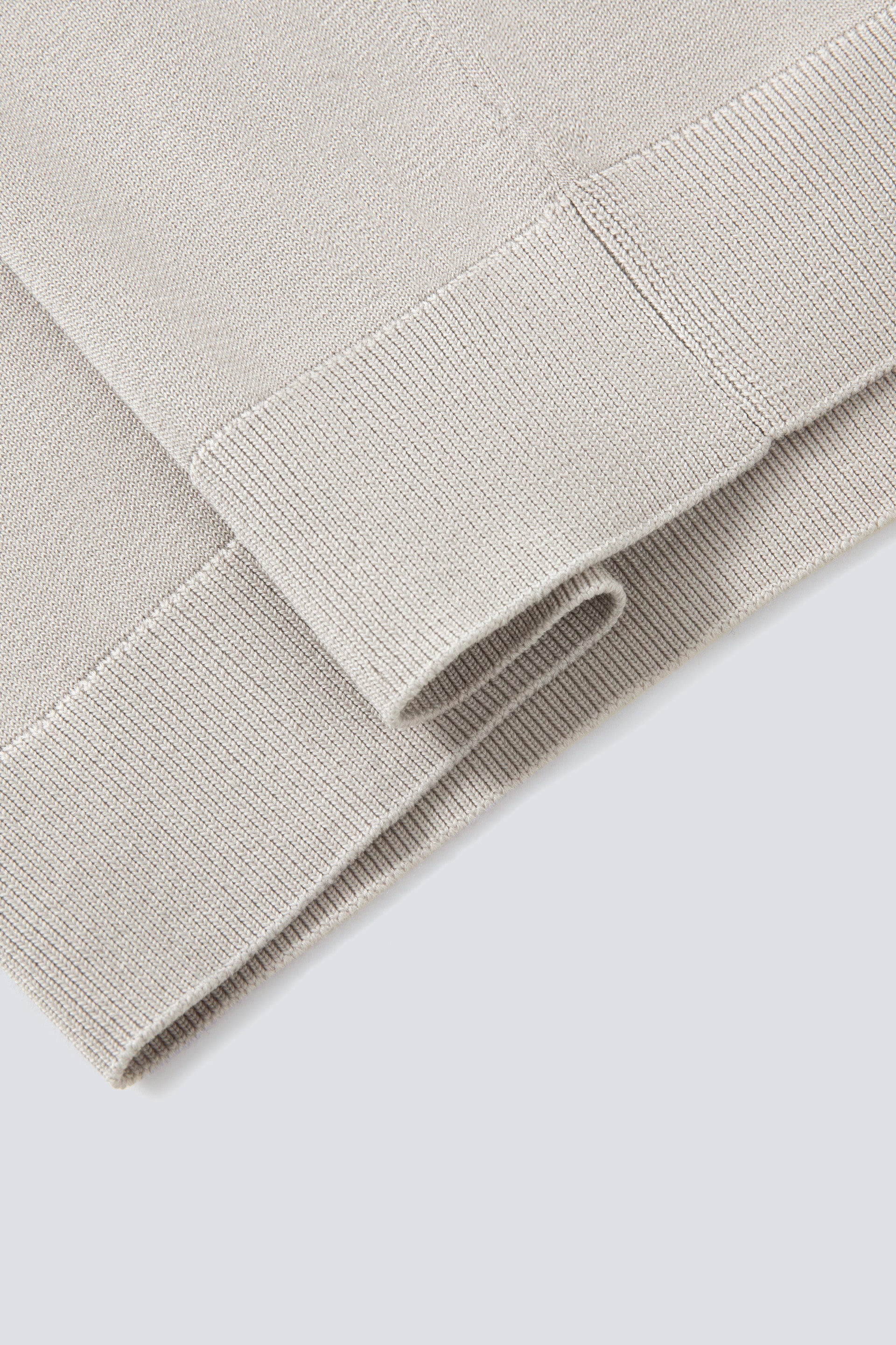 Polo en maille plate sans boutons | Gris argenté PT1400