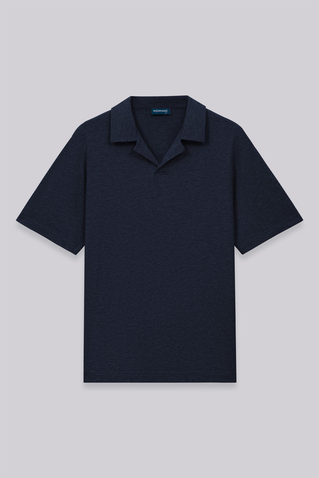 Polo Col Camp Coton-Chanvre | Bleu Marine EB1244