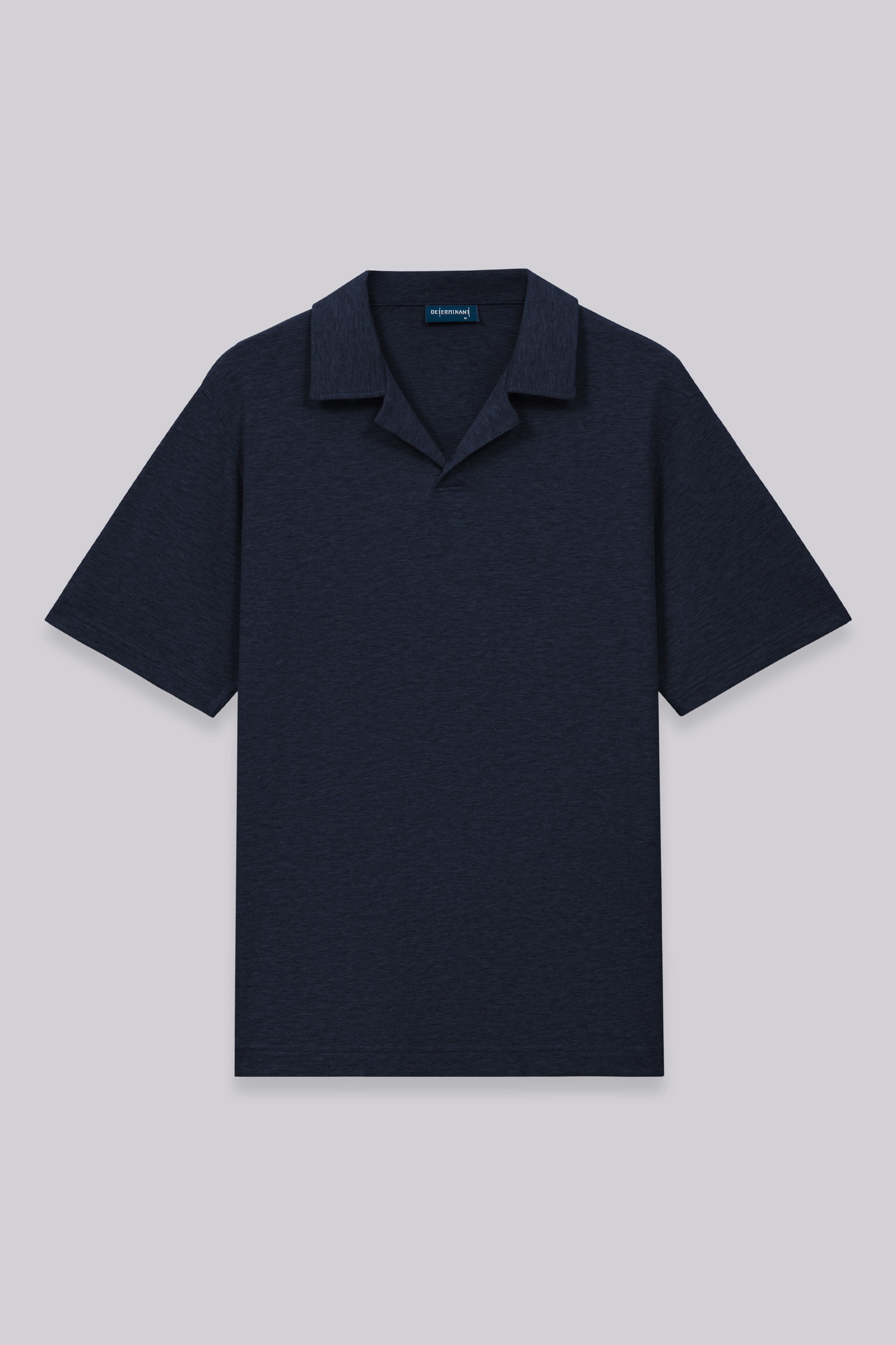 Polo Col Camp Coton-Chanvre | Bleu Marine EB1244