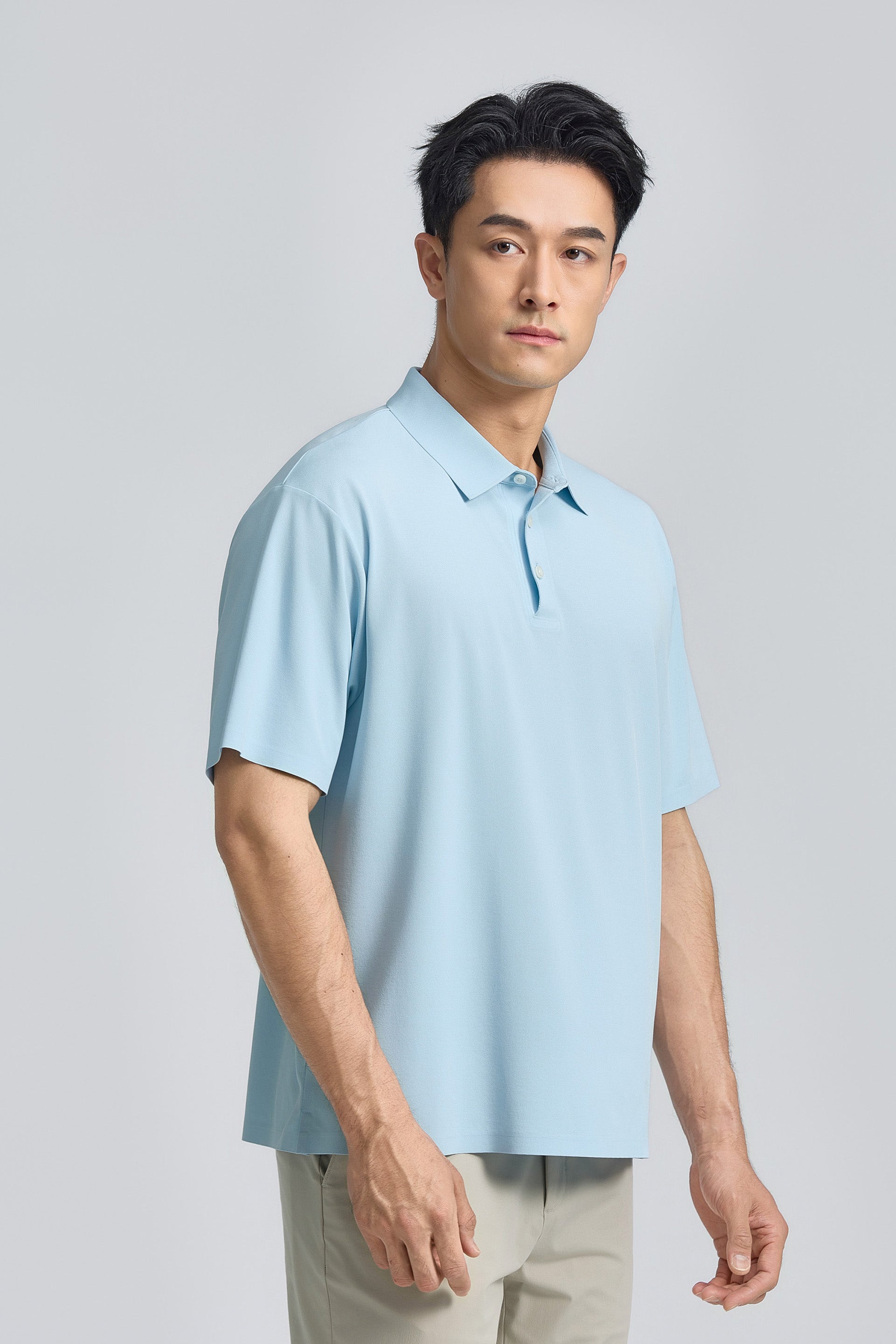 Polo piqué net | Bleu clair PT4200