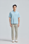 Polo Piqué Coupe Ajustée – Bleu clair