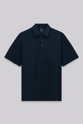 Polo piqué raffiné | Bleu marine 14036N