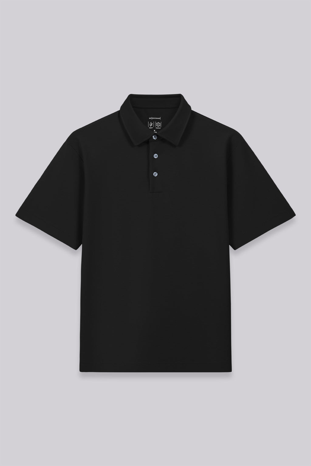 Polo en maille double-face | Noir BKFD01