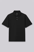 Polo en maille double-face | Noir BKFD01