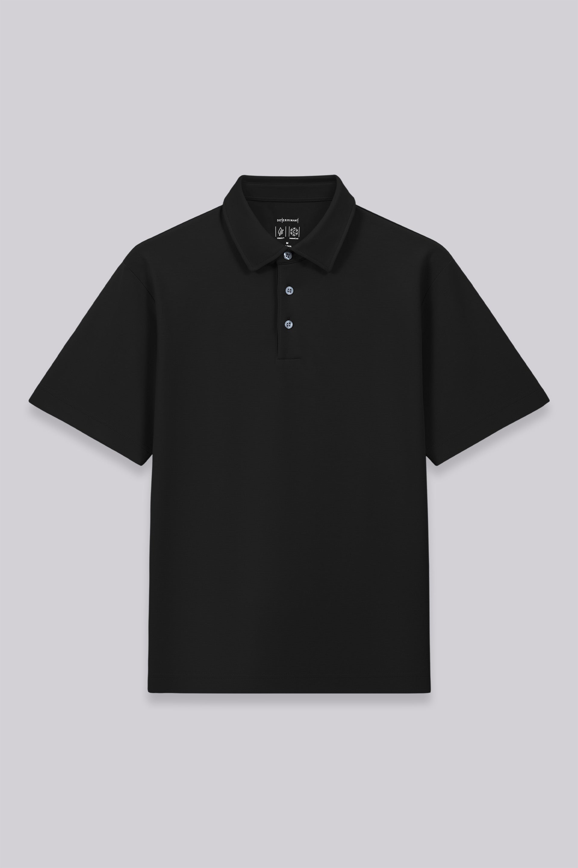 Polo en maille double-face | Noir BKFD01