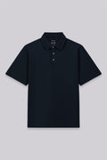 Polo en maille double face | Marine 14036N