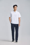 Polo en maille double face – Blanc