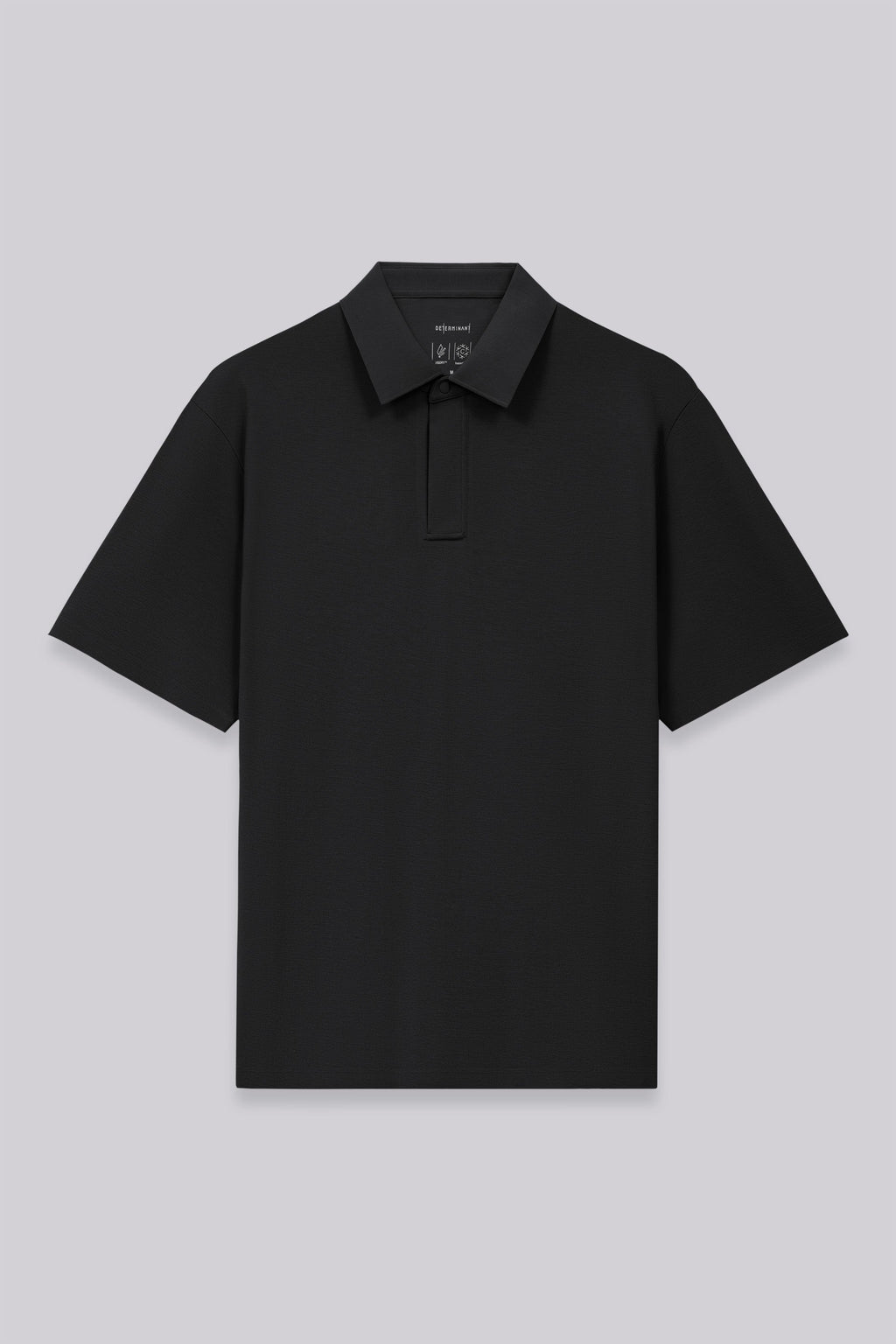 Polo piqué avec patte de boutonnage cachée | Noir BKFD01