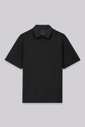 Polo piqué avec patte de boutonnage cachée | Noir BKFD01