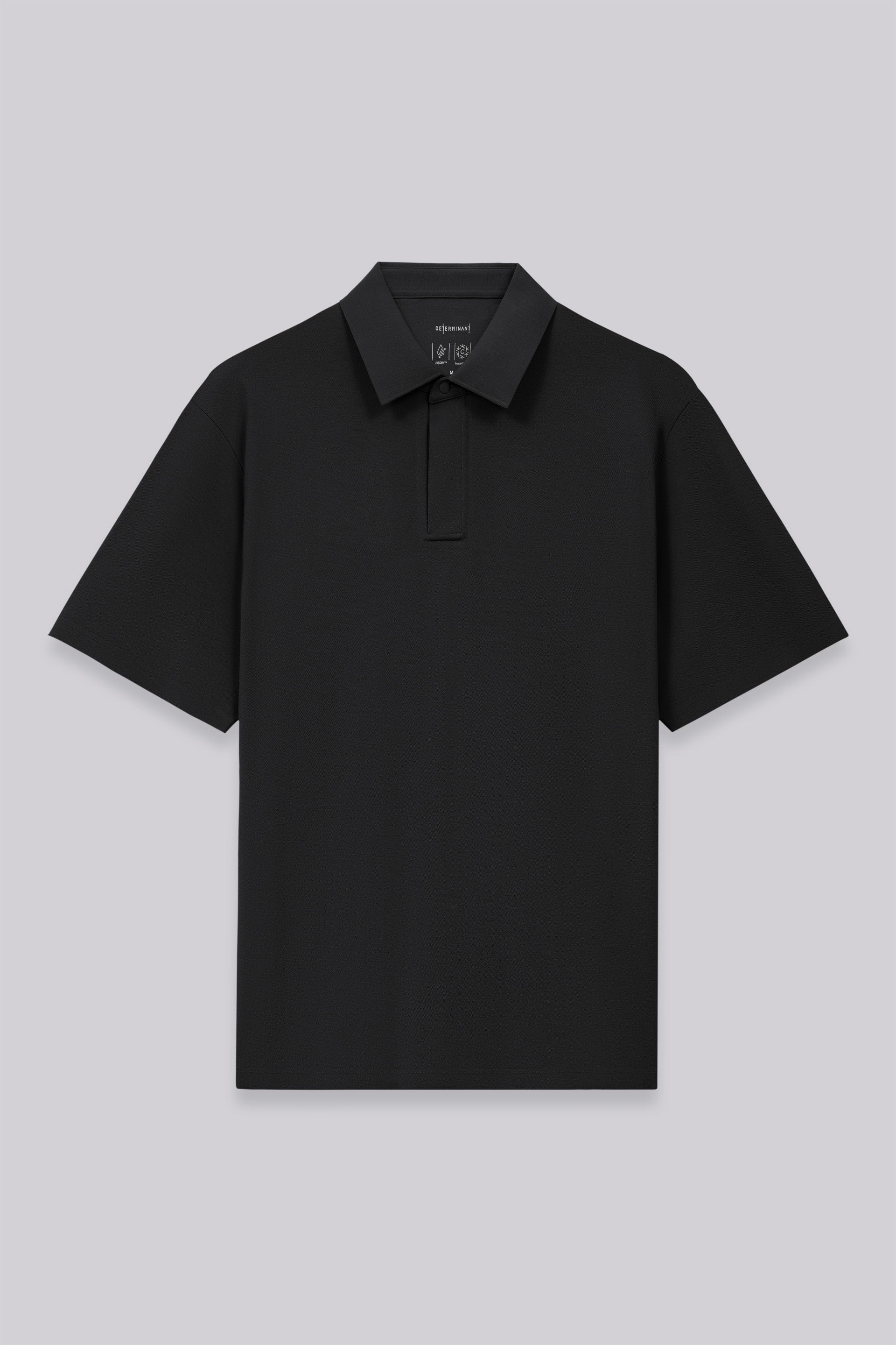 Polo piqué avec patte de boutonnage cachée | Noir BKFD01