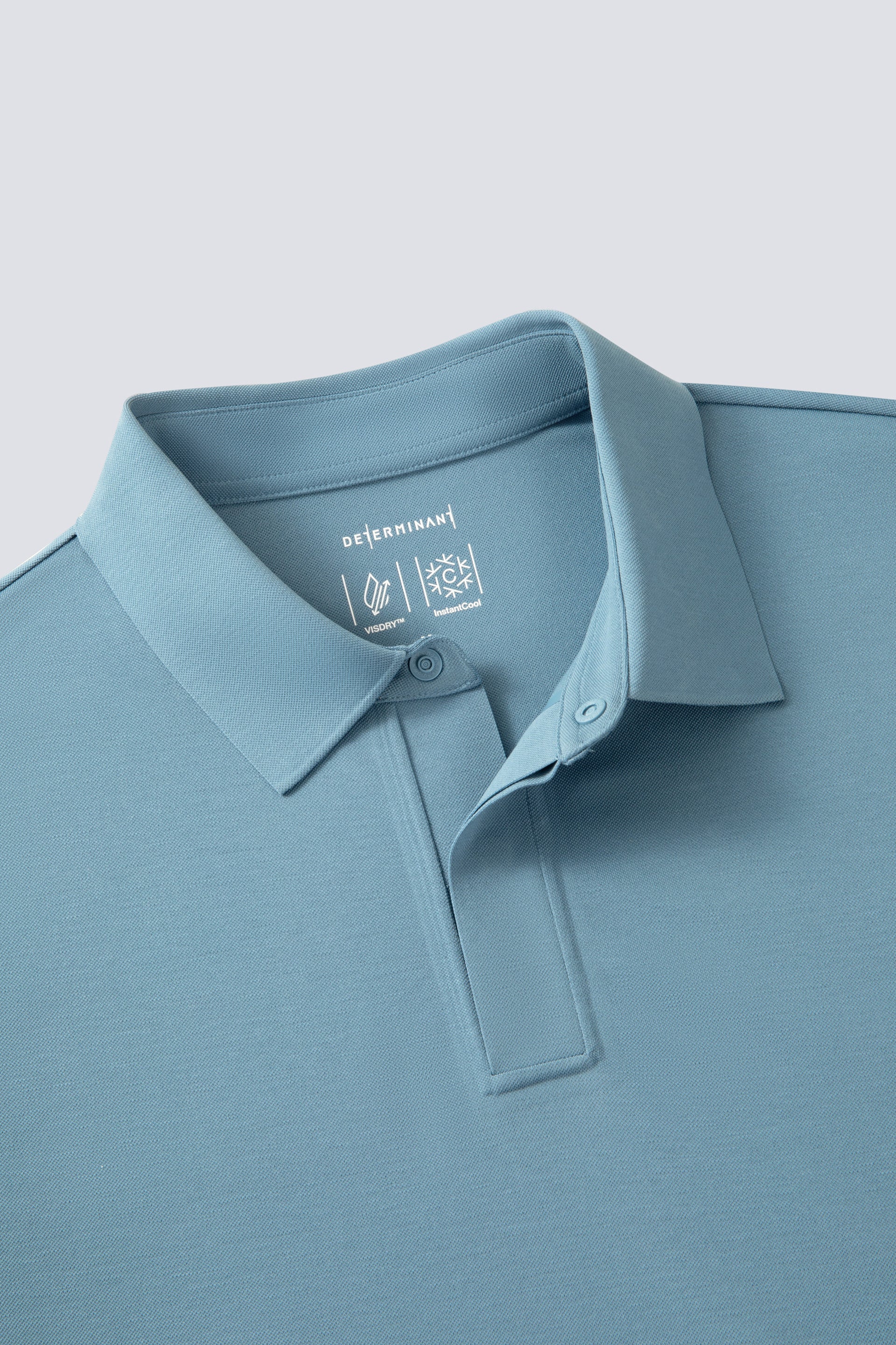 Polo piqué avec patte de boutonnage dissimulée | Bleu mystique BLE128