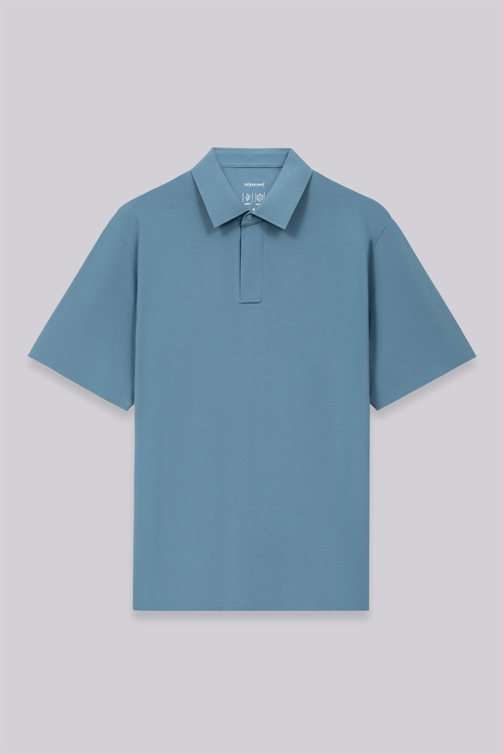Polo piqué avec patte de boutonnage dissimulée | Bleu mystique BLE128