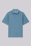 Polo piqué avec patte de boutonnage dissimulée | Bleu mystique BLE128