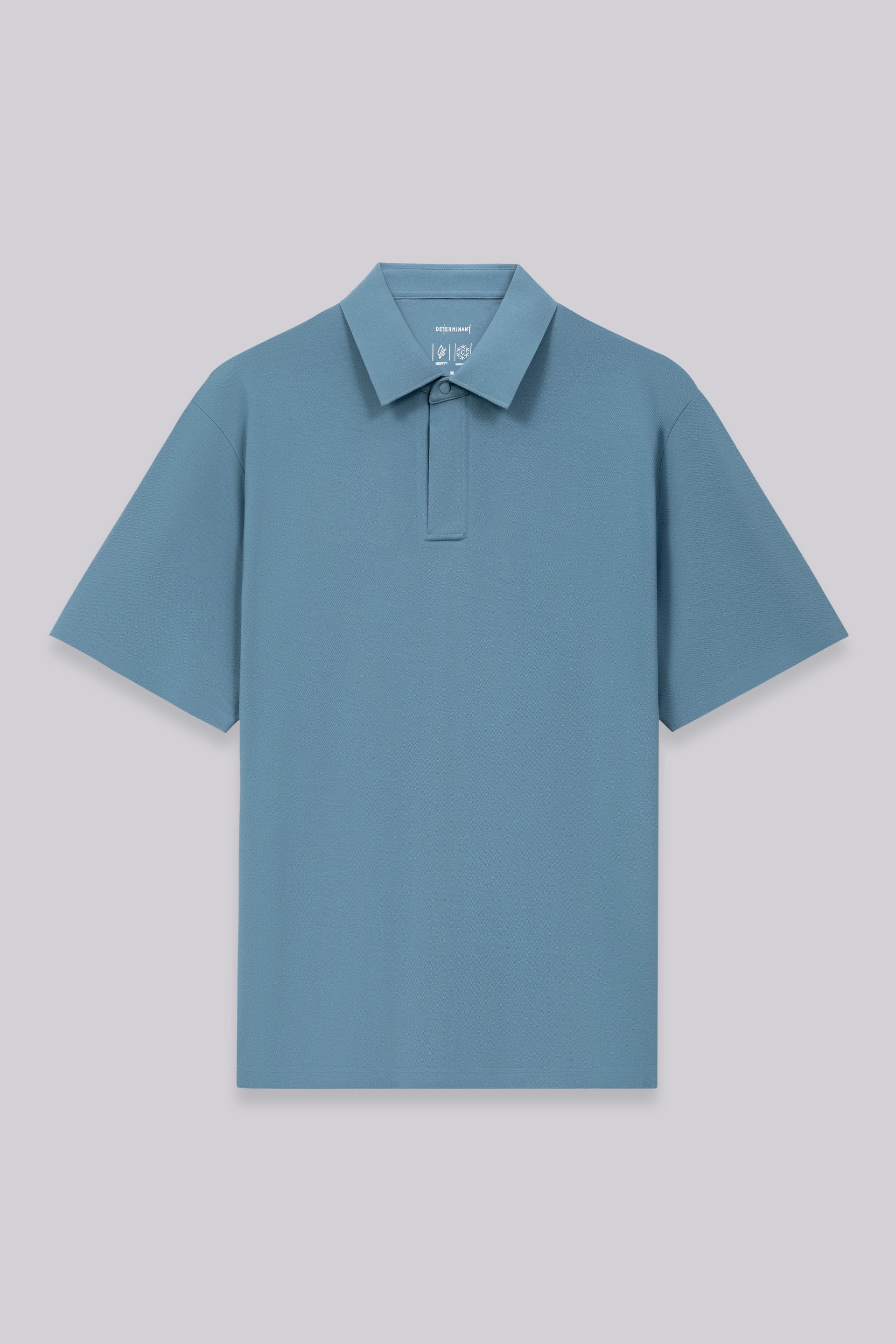 Polo piqué avec patte de boutonnage dissimulée | Bleu mystique BLE128
