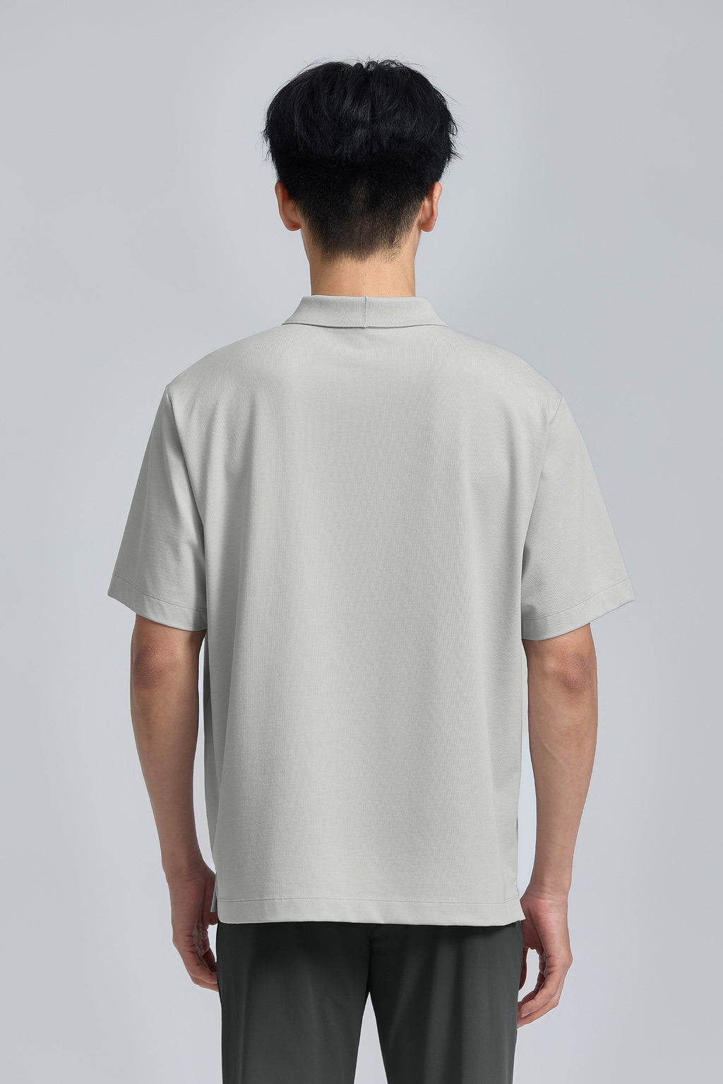Polo zippé | Gris GYE128