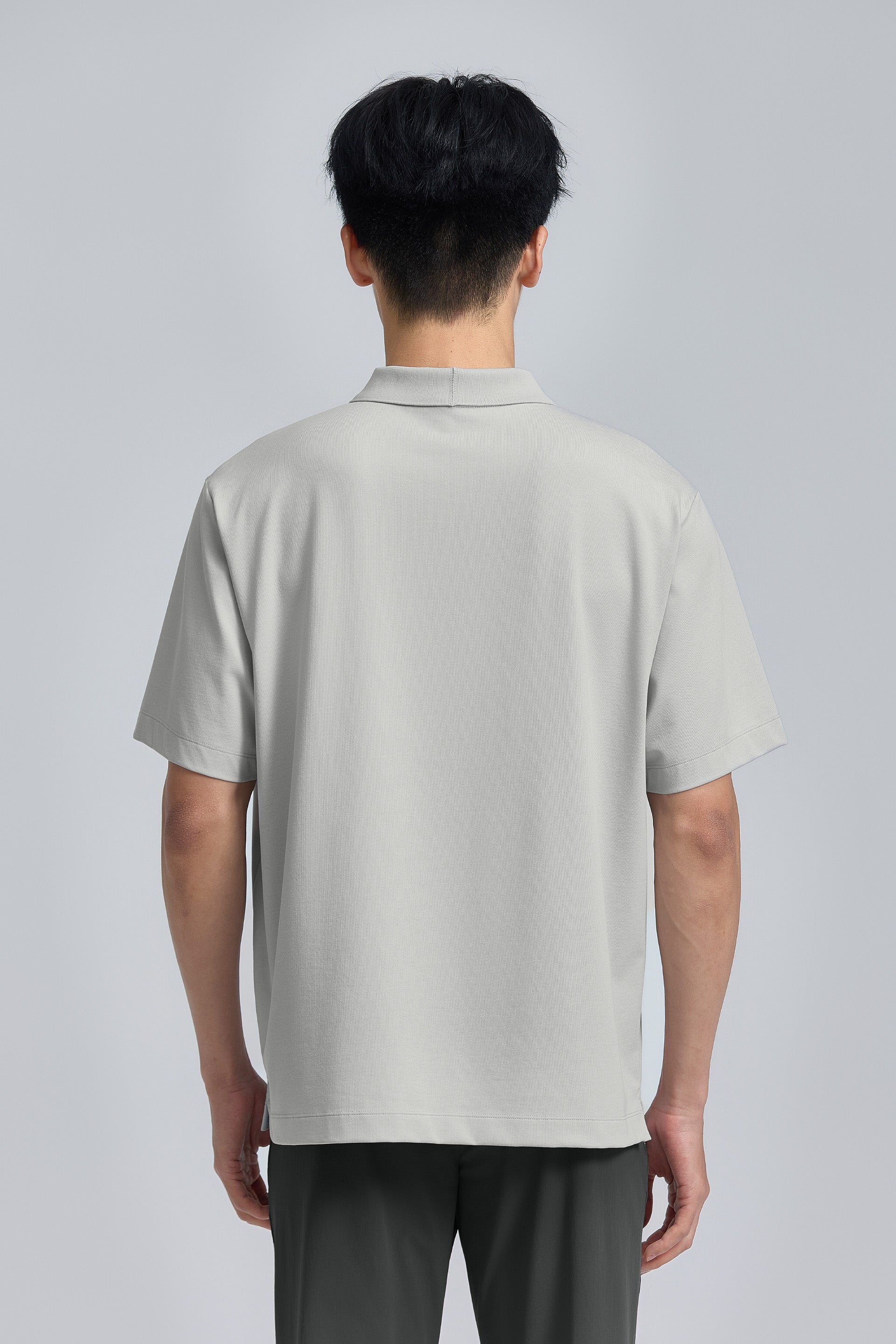 Polo zippé | Gris GYE128