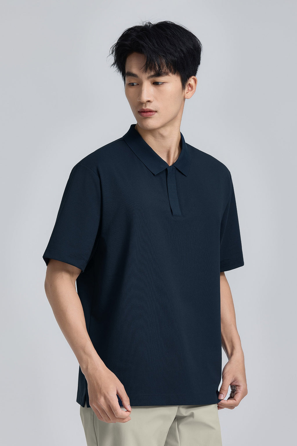 Polo zippé | Marine 14036N