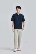 Polo zippé – Bleu marine