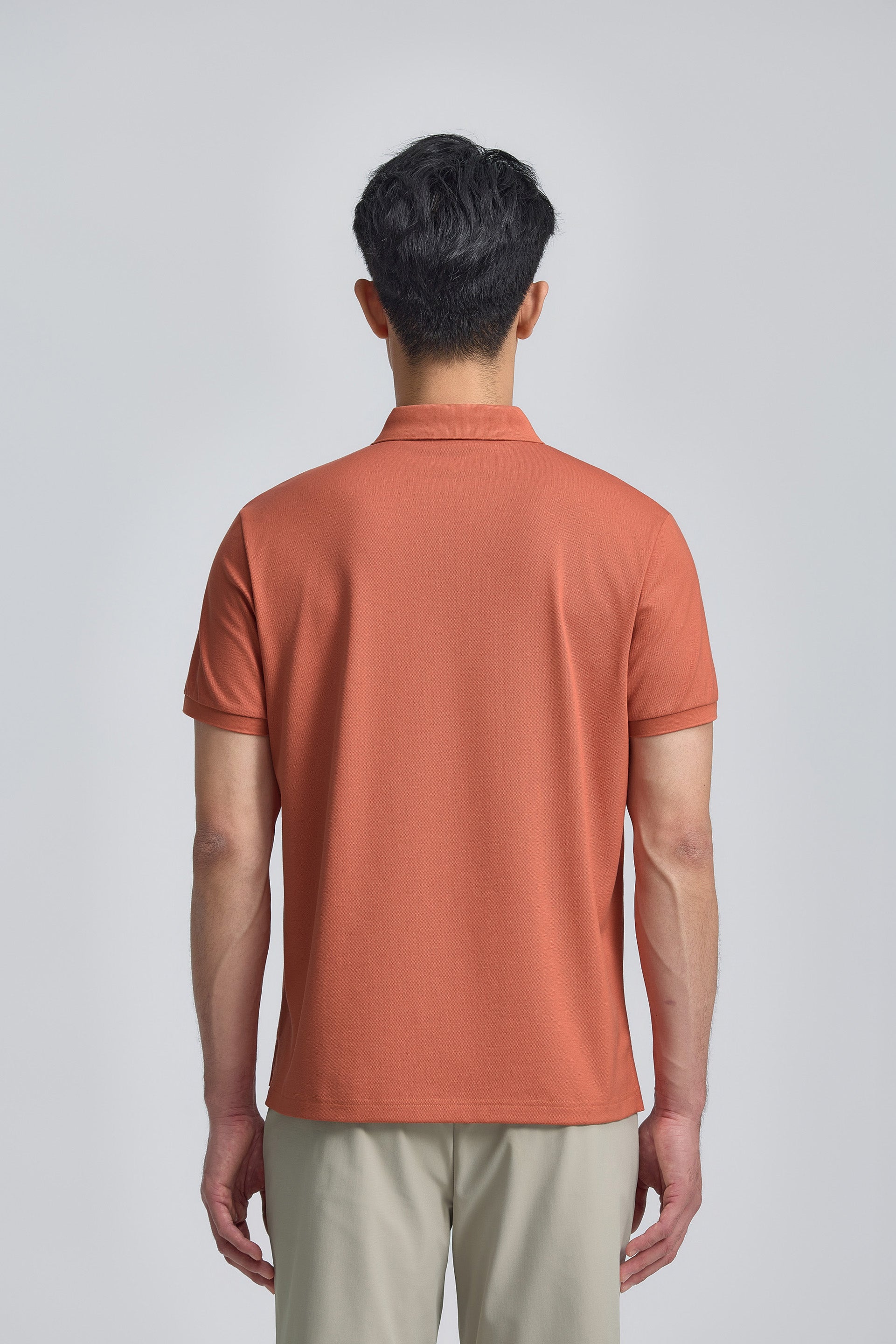 Polo piqué 3 boutons | Rouille orangée PT1447