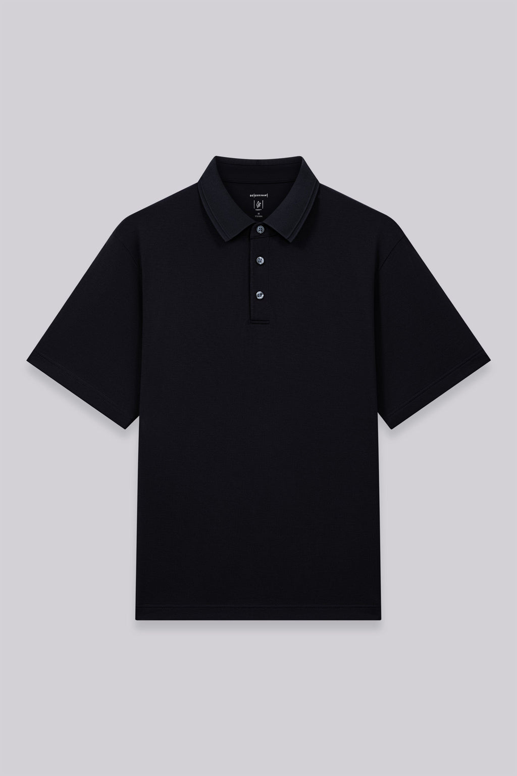 Polo piqué à rayures ton sur ton | Noir BKFD01