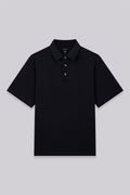 Polo piqué à rayures ton sur ton | Noir BKFD01