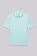 Polo en jacquard coton-soie | Aqua Glacé PT5410