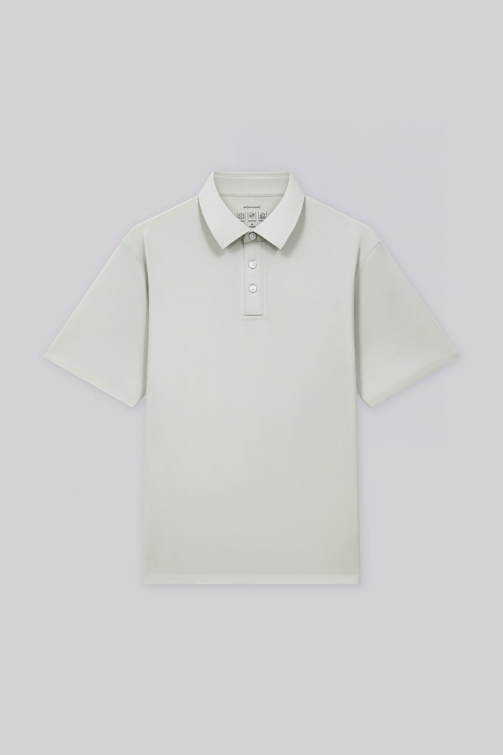 Polo en tissu contrecollé | Gris clair GYFL01